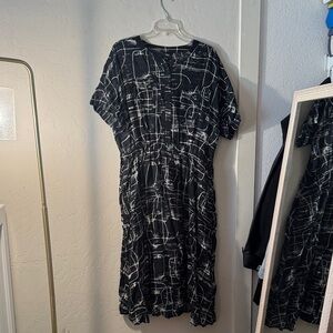 Missoni for Target Abstract Black and White Midi Dress